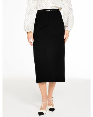 Talbots Refined Ponte Horsebit Pencil Skirt - Black