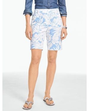 Talbots Seersucker Perfect Shorts - Blue
