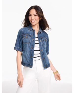 Talbots Short Sleeve Jean Jacket - Blue