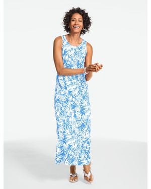 Talbots Sleeveless Jersey Dress - Blue