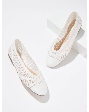Talbots Tana Woven Cord Raffia Ballet Flats - Natural