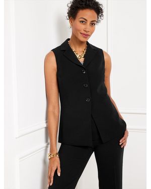 Talbots Easy Travel Peplum Vest - Black