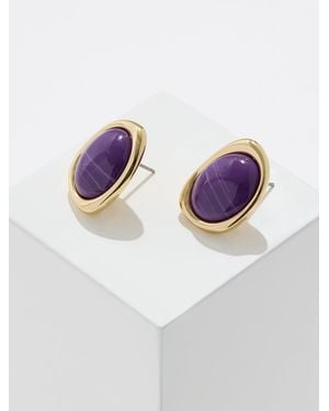 Talbots Sheryl Stud Earrings - Purple