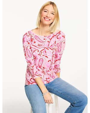 Talbots Bateau Neck T-shirt - Pink