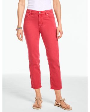 Talbots Straight Crop Lightweight Jeans - Red
