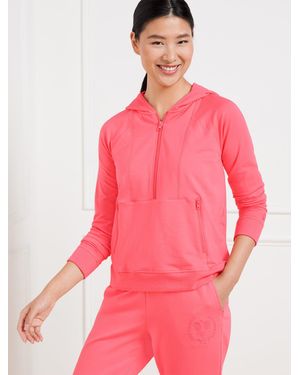 Talbots Modal French Terry Half-zip Hoodie - Pink