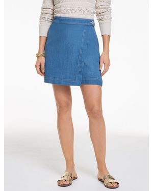 Talbots Lightweight Denim Skort - Blue