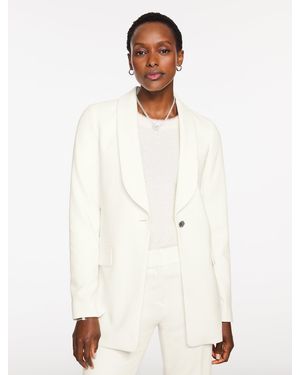 Talbots Tailored Stretch Blazer - White