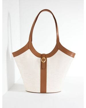 Talbots Canvas Diamond Tote - White