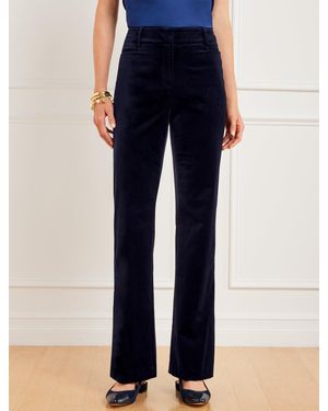 Talbots Flare Leg Velveteen Trousers - Blue