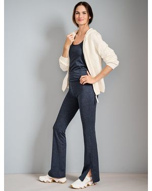 Talbots Studio Stretch Split Flare Leggings - Blue