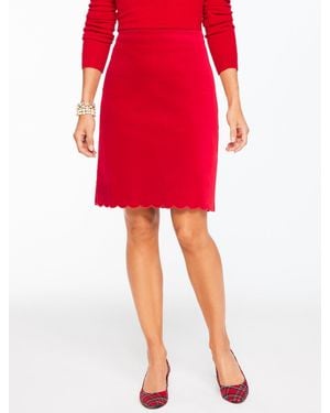 Talbots Velveteen A-line Skirt - Red