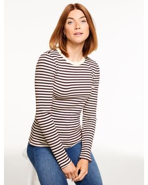 Talbots Ribbed Crewneck T-shirt - White