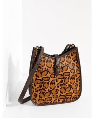 Talbots Nadine Calf Hair Saddle Bag - Brown