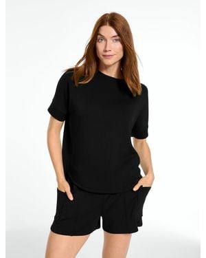 Talbots Airknit Stretch Crewneck T-shirt - Black