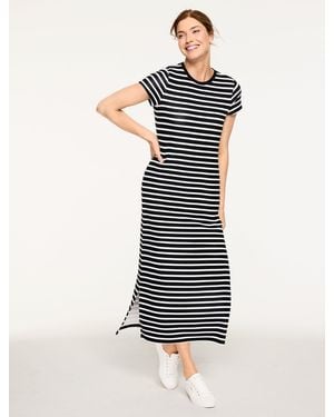 Talbots Airknit Stretch Maxi T-shirt Dress - Blue