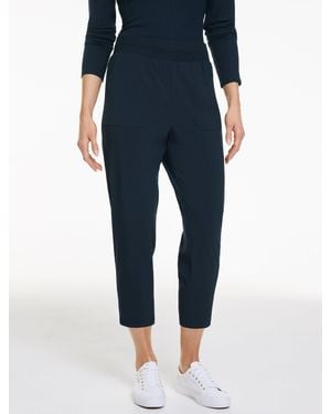 Talbots Lightweight Woven Stretch Straight Leg Crop Pants - Blue