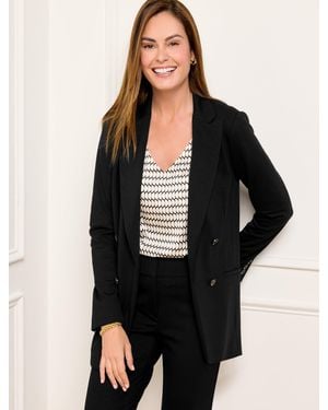 Talbots Luxe Ponte Blazer - Black