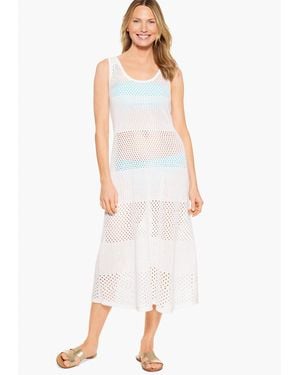 Aqua Club Open Stitch Midi Cover-up - White