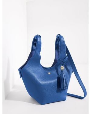 Talbots Pippa Pebble Leather Crossbody Bag - Blue