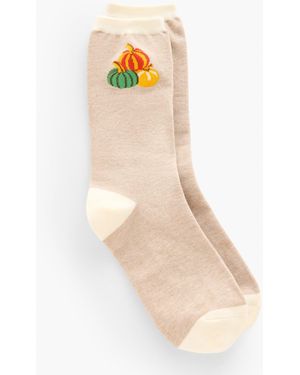 Talbots Pumpkin Trouser Socks - Natural
