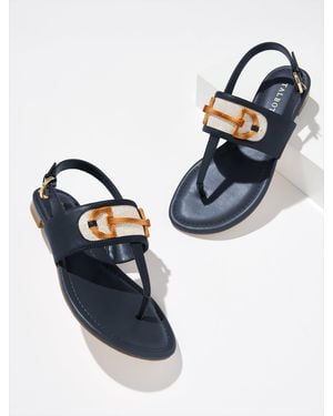 Talbots Gia Bit Nappa Thong Sandals - Blue