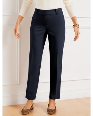 Talbots Hampshire Lightweight Double Cloth Straight Ankle Pants - Blue