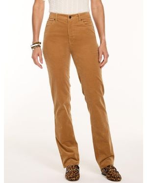 Talbots Stretch Corduroy Straight Leg Pants - Brown