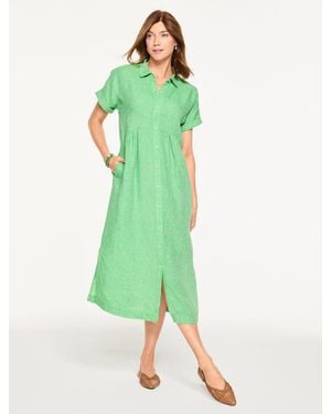 Talbots Linen Shirtdress - Green