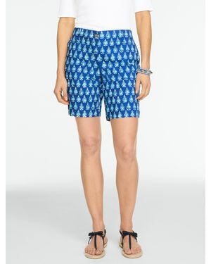 Talbots Heritage Twill Relaxed Chino Shorts - Blue