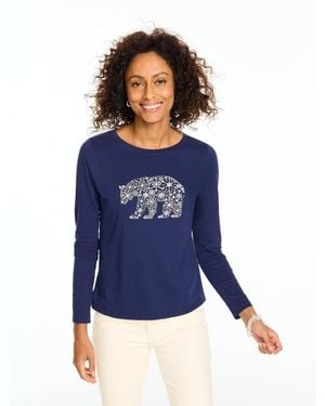 Talbots Long Sleeve Crewneck T-shirt - Blue