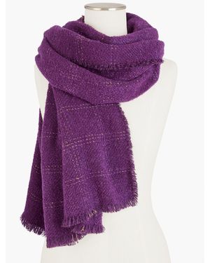 Talbots Metallic Windowpane Wrap - Purple