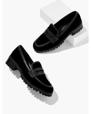 Talbots Gianna Velvet Penny Loafers - Black