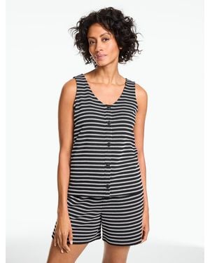 Talbots Boardwalk Stripe Sleeveless Tank Top - Multicolor