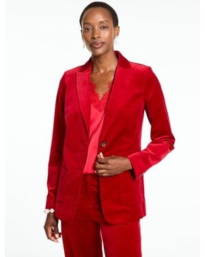 Talbots Velveteen Blazer - Red