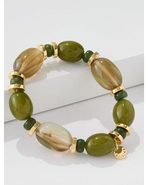 Talbots Oval Bead Stretch Bracelet - Green