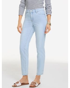 Talbots Slim Ankle Drop Hem Jeans - Blue