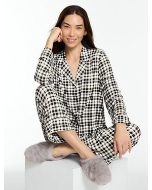 Talbots X Soma Long Sleeve & Pants Pajama Set - Gray