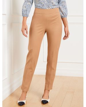 Talbots Chatham Slim Leg Ankle Trousers - Natural