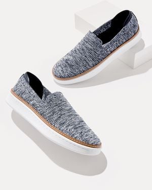 Talbots Brittany Knit Slip-on Sneakers - Blue