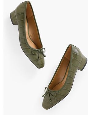 Talbots Vanessa Block Heel Court Shoes - Natural