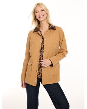 Talbots Coated Cotton Barn Jacket - Blue
