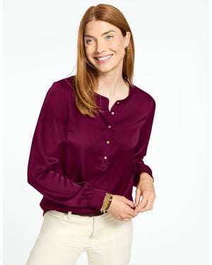 Talbots Soft Satin Charmeuse Top - Purple