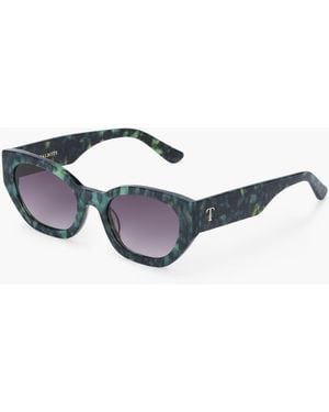 Talbots Brenda Demi Cat Eye Sunglasses - White