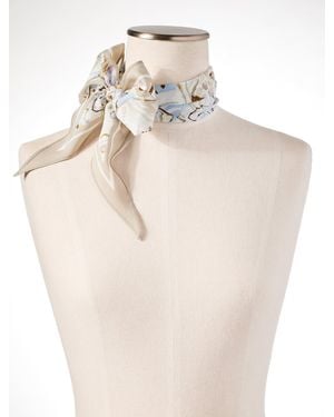 Talbots Layered Seashells Diamond Scarf - Natural
