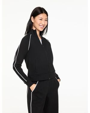 Talbots Piqué Full-zip Jacket - Black