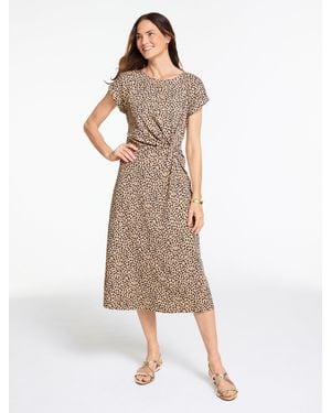 Talbots Ruched Jersey Dress - Natural