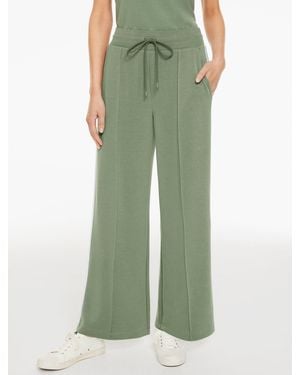 Talbots Airknit Stretch Wide Leg Trousers - Green