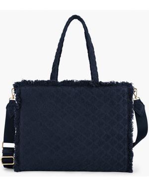 Talbots Scallop Jacquard Terry Tote - Blue