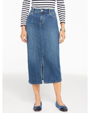 Talbots Denim Midi Skirt - Blue